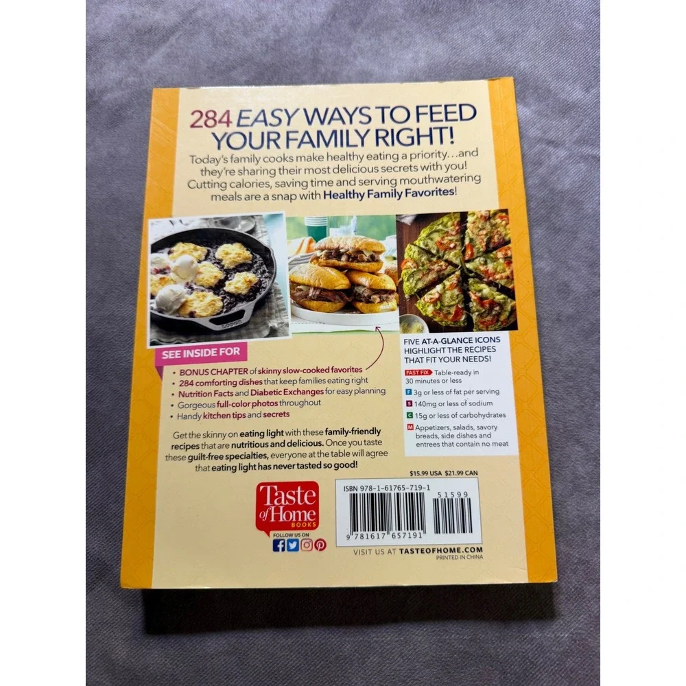 Taste of Home Healthy Family Favorites Cookbook 284 Recipes 9781617657191